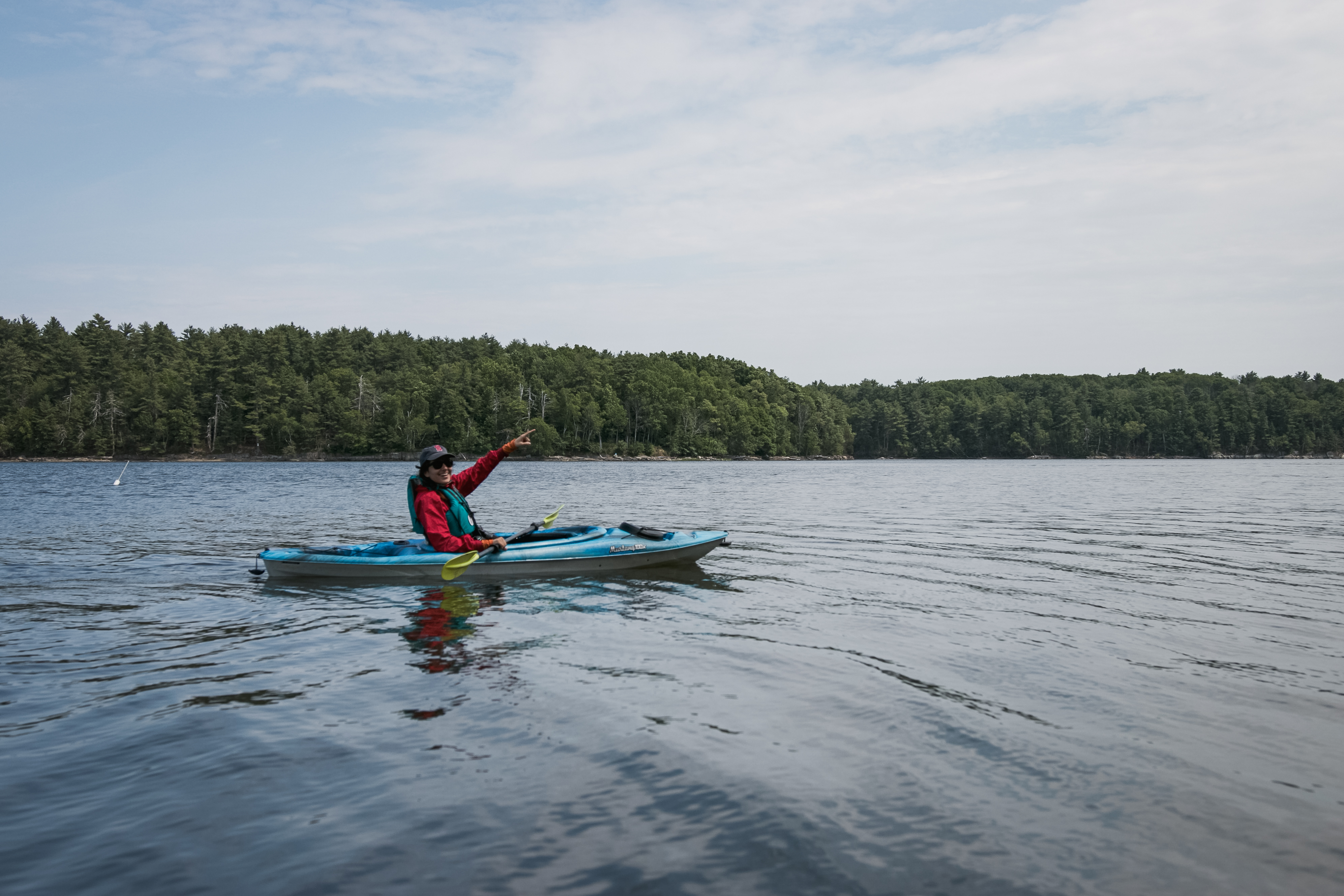 A Doyle Fellow kayaks on Great Bay