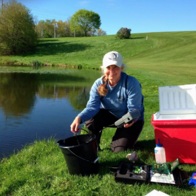 woman testing stream health