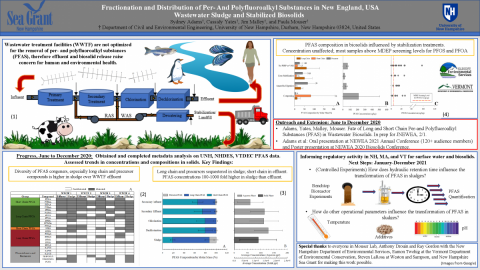 Fractionation and distribution of per- and polyfluoroalkyl substances in New England, USA wastewater sludge and stabilized biosolids