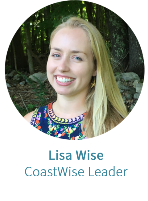 A photo of Lisa Wise, with name and labeled CoastWise Leader