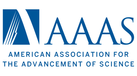 AAAS Logo with text reading American Association for the Advancement of Science