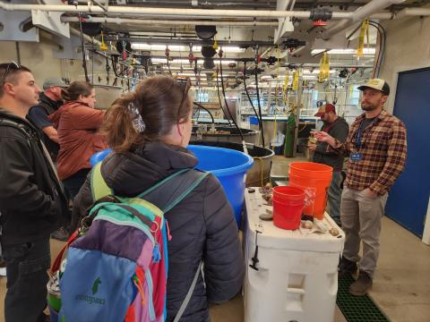 Aquaculture Academy 2024 inside the UNH Coastal Marine Lab
