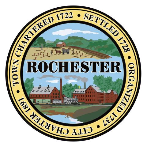 The city of Rochester, NH logo. 
