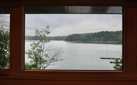 Looking out at Great Bay through a window inside JEL. 